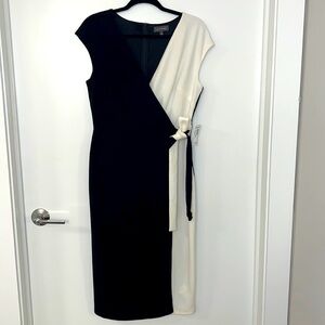 Luxology “Wrap” Black & White Dress
